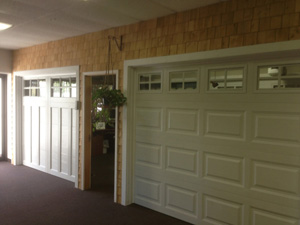 Showroom Garage Doors White | Sideview