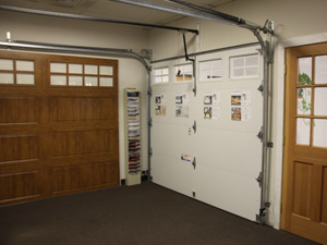 Showroom Garage Doors Wood and White